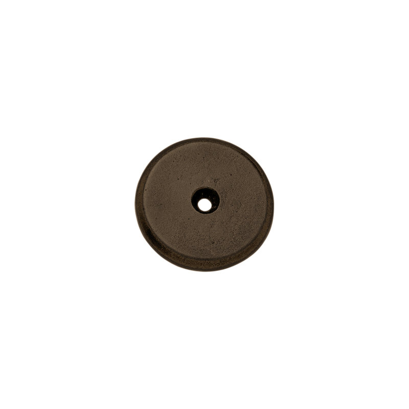 Round Metal Knob Backplate, 1.75" H x 1.75" W x 0.25" D, Silicon Bronze Rust