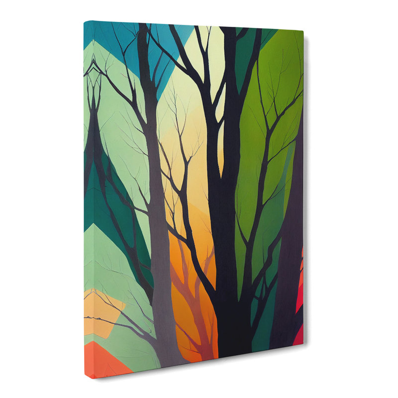 Abstract Tree Colours Vol.10 - Wrapped Canvas, 60cm H x 40cm W x 3cm D