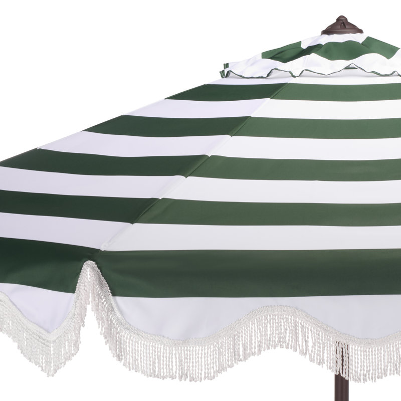 256.01cm Market Parasol, Hunter Green Stripe