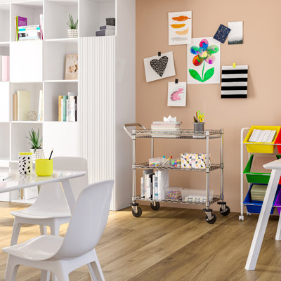 Chariot utilitaire 3 niveaux avec tablettes