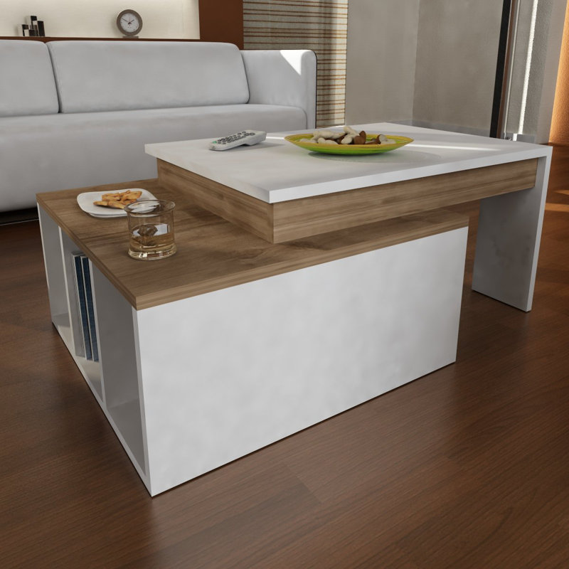 Madison Floor Shelf Coffee Table with Storage