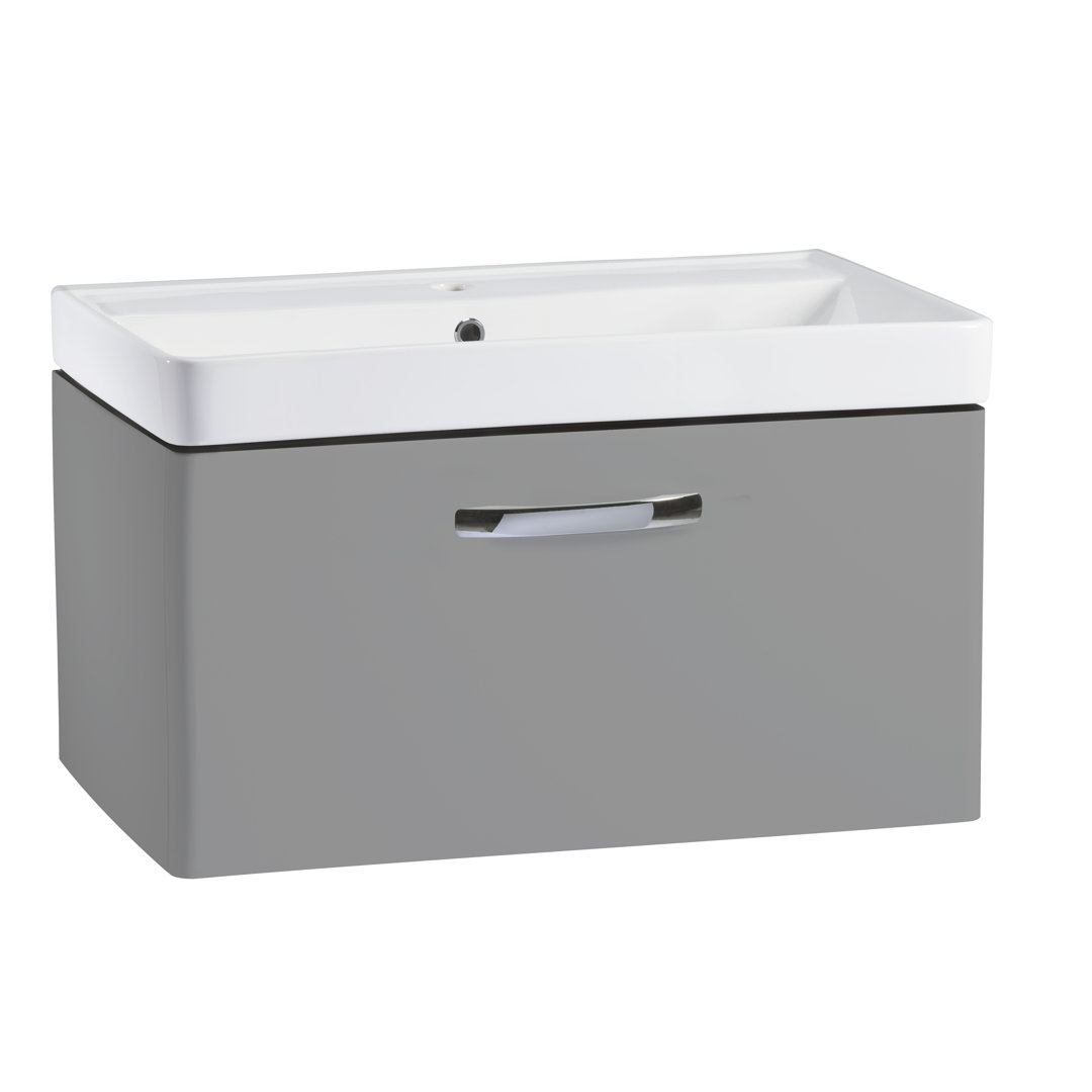 Compass 800mm Wall Mounted Single Vanity Unit