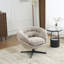 Chaise de bureau ergonomique pivotante avec base robuste, idéale pour les petits espaces, le salon, la chambre à coucher, le coin lecture et le bureau-404895364