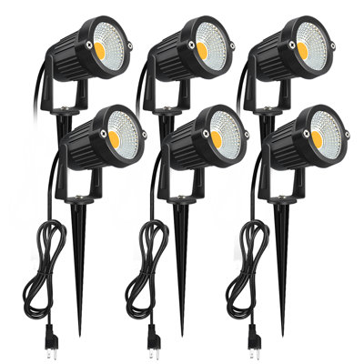 Black Hardwired/Plug-In 5W LED Metal Spot Light