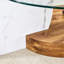 Table basse contemporaine à double couche artistique - marbre, plusieurs couleurs disponibles. Autocollant de panneau de densité, verre renforcé.