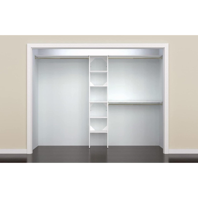 Wall Mounted Closet System, Pure White