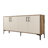 Modern Console Table with Multiple Shelves, Walnut & Cream Finish, 70.9 x 30.7 x 13.8 inches | 100% Melamine Coated Particle Board, 0.7 inches Thick | Wall-Mountable, Stylish Design for Living Room & Entryway-1530422484