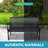 45.7In. Patio Bench Black Steel And WPC