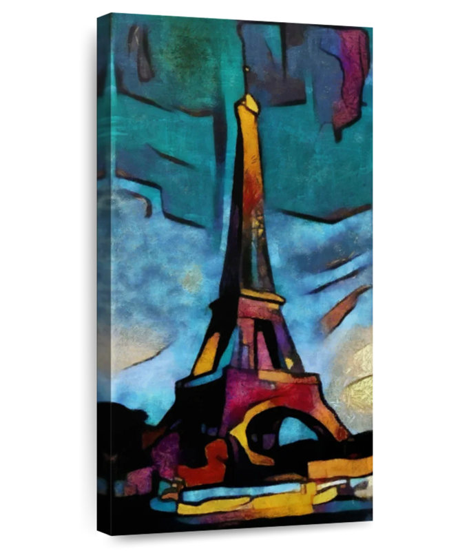 Abstract Eiffel Tower, 24" H x 12" W