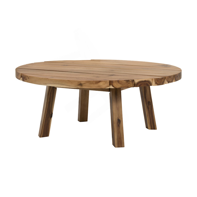 Durable Solid Acacia Wood Coffee Table With Natural Grain