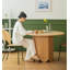 Table de salle à manger ronde en bois massif de style japonais-265785688