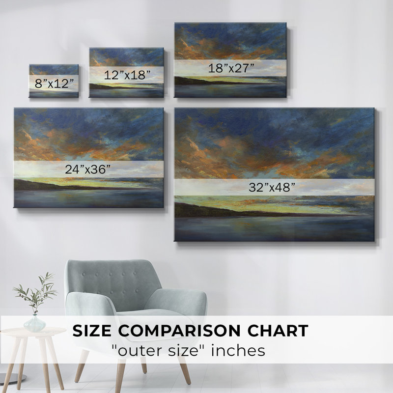 Coastal Views IV-Gallery Wrapped Canvas, H 12 po x l 18 po