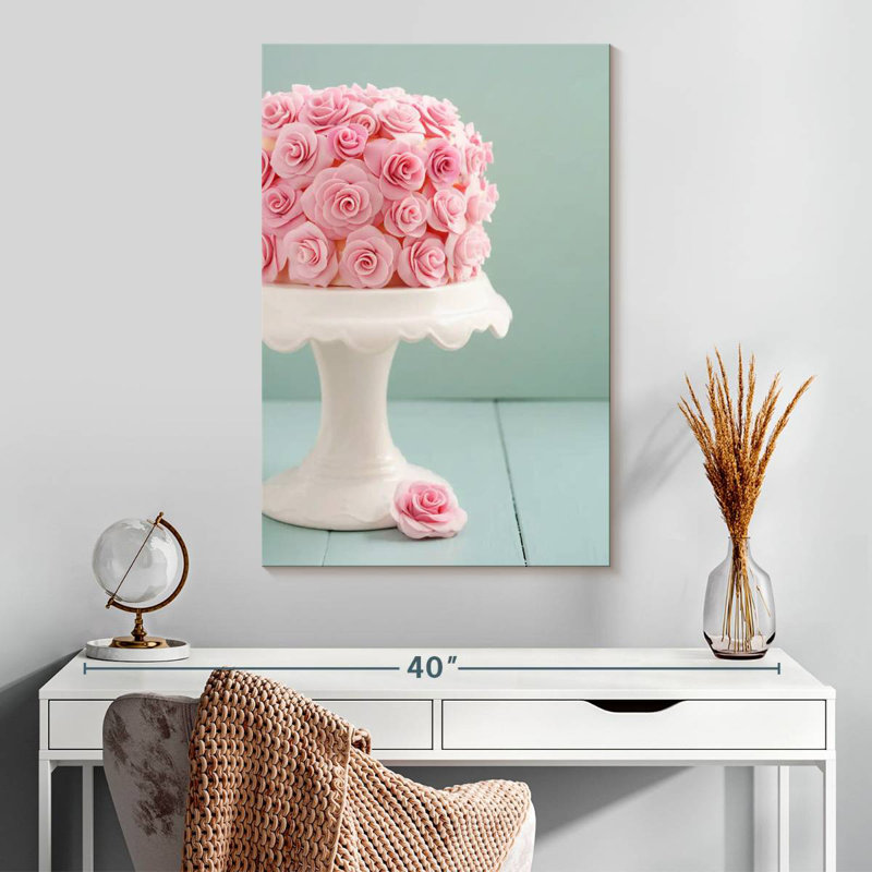 Yarlin Rose Birthday Cake, 30" H x 20" W