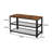 Shoe Rack Shelf Storage Bench with Metal Mesh Shelves and Seat