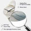Horloge murale asymétrique blanche en forme de vague blanche et bleue-104145320
