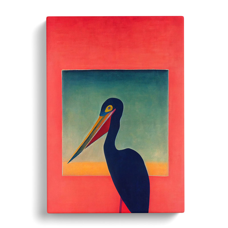 CAN-V0523-1798X Pelican Painting - Wrapped Canvas Print, 60cm H x 40cm W