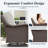  6 Piece Wicker Outdoor Furniture Set with 6-inch Comfy Cushions, High Back Patio Furniture Set with Swivel Rocking Chairs and Side Table-146734440-146734447