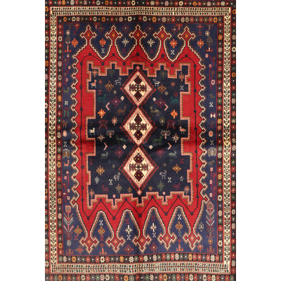 Tapis oriental rouge / beige