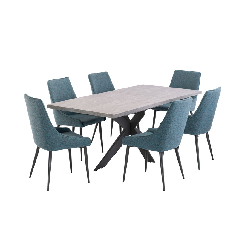 Lavalley Metal Base Dining Table
