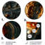 Encre liquide rouge et noire Abstraction III - encre liquide, art mural abstrait en métal-1305069647