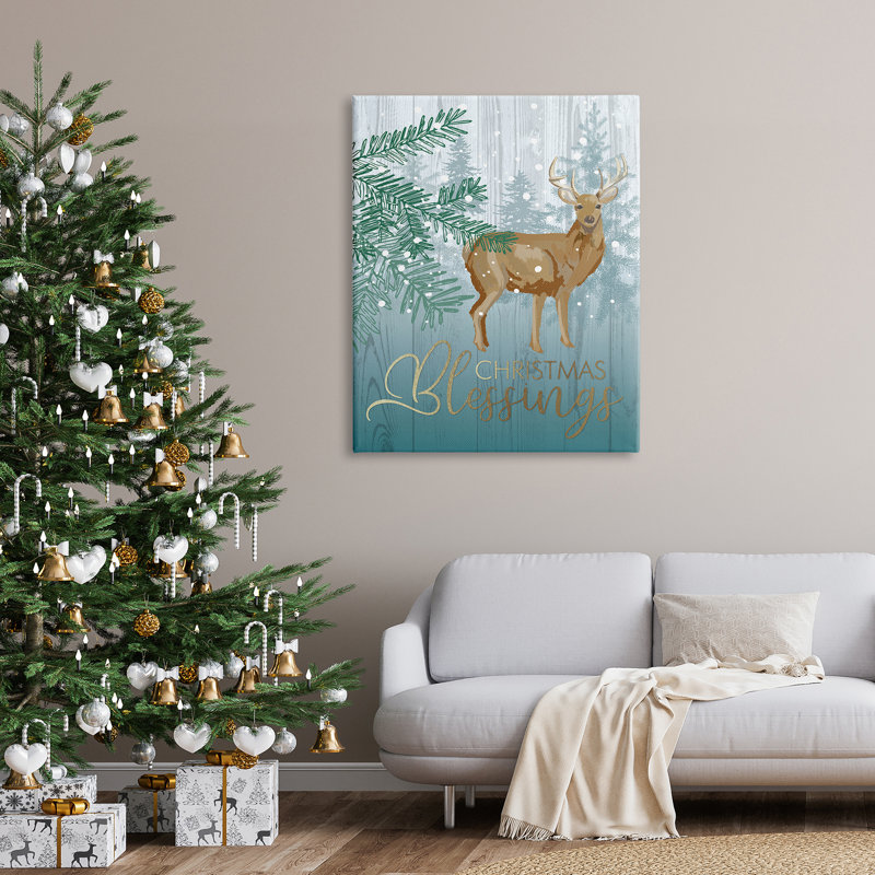 Christmas Blessings, H 48 po x l 36 po x P 1,5 po, Toile tendue