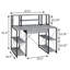 Bureau gris et noir avec tablettes ouvertes et huche-52500784