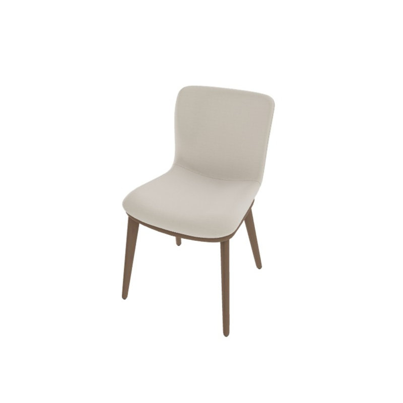Annie Upholstered Dining Chair with Wooden Legs, Smoke, Anouk Sand