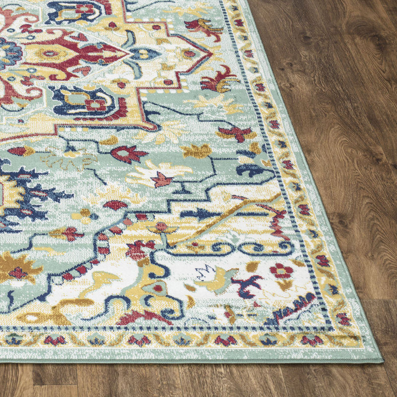 Olle Floral Area Rug, Rectangle 60 x 110cm