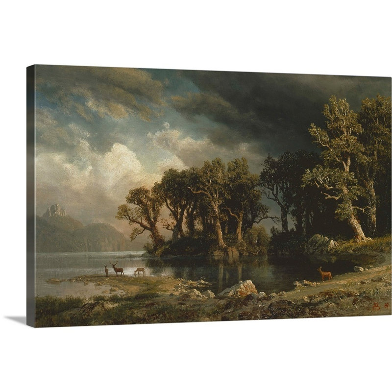 The Coming Storm, 1869 par Albert (1830-1902) Bierstadt-impression sur toile, H 24 po x l 36 po x P 1,25 po, Toile tendue