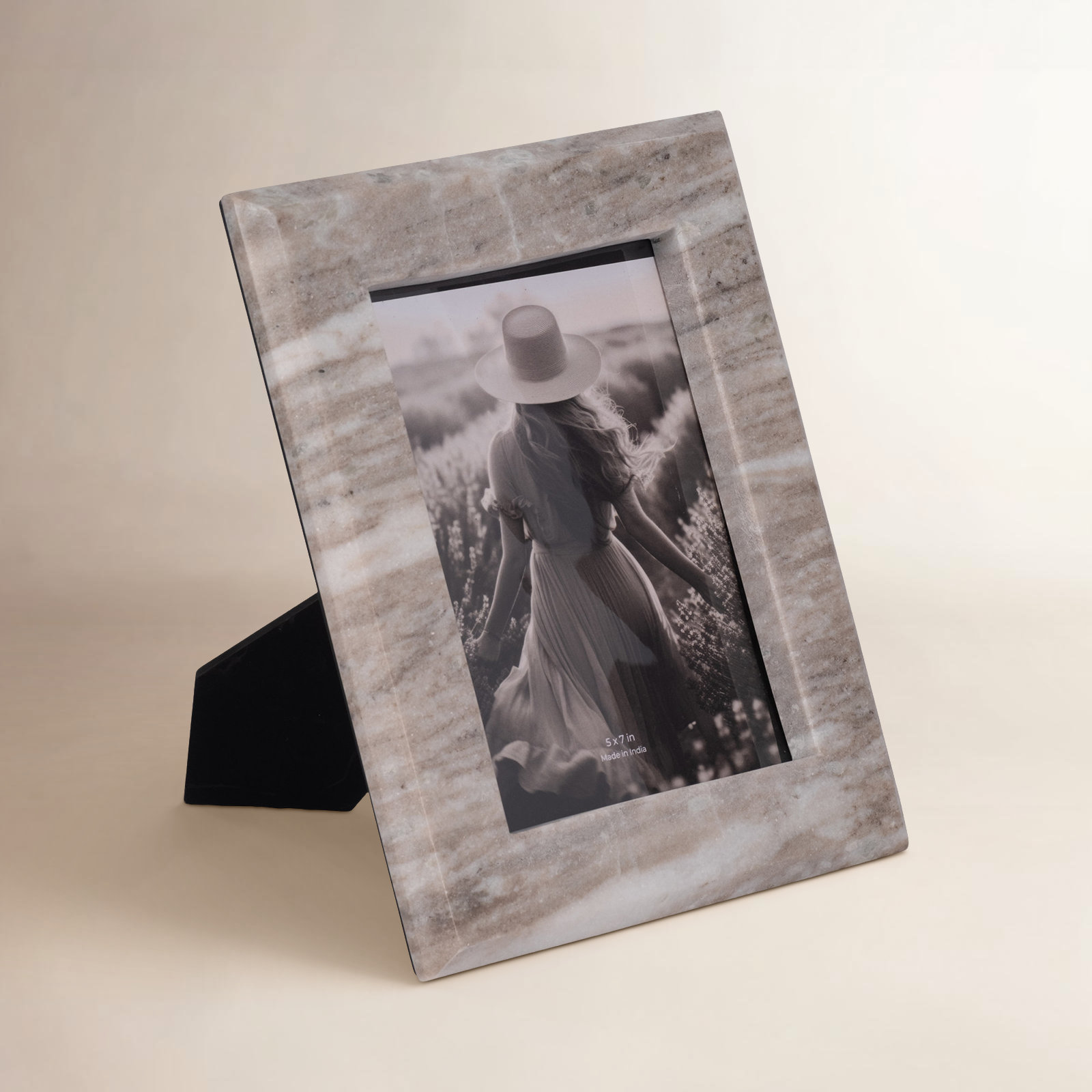 Sweetwater Tan Genuine Marble Picture Frame, 5" x 7"