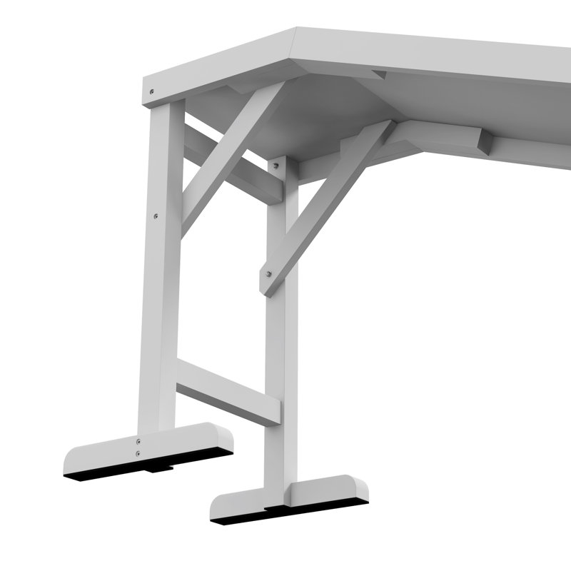 Rampe pour animaux de compagnie Jalissa, Blanc / Gris, H 25 po x l 74 po x P 16 po