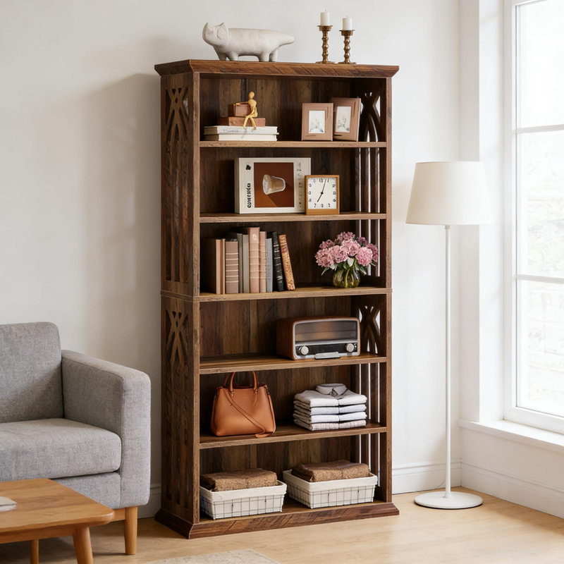 Armoire de rangement, présentoirs de style campagnard, bibliothèque spacieuse