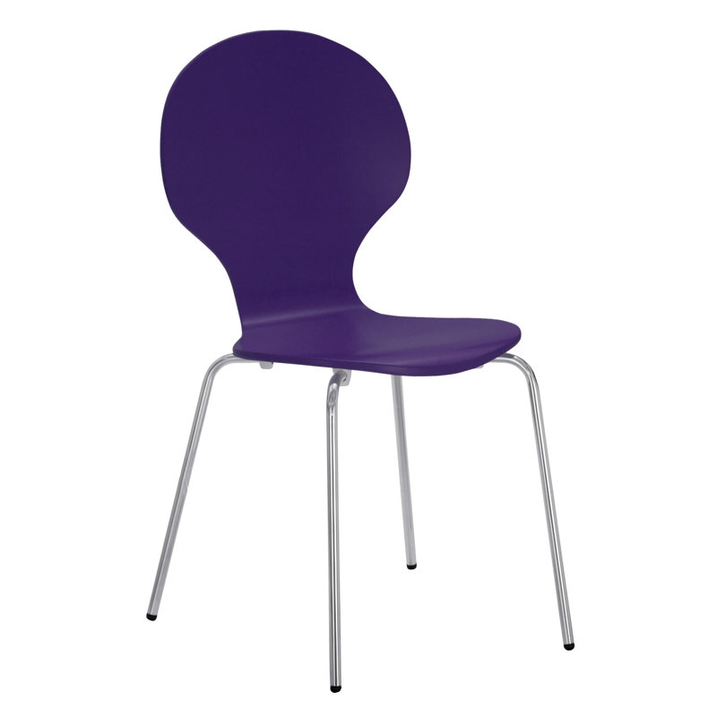 Nita Stacking Dining Chair, Purple