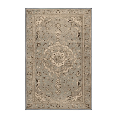 Tapis gris Tabriz lavable à la machine