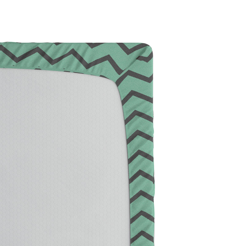 Microfiber Chevron Fitted Sheet, Twin XL Fitted Sheet