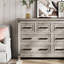 Commode rustique à 8 tiroirs de 55 po de largeur, rangement en bois de ferme