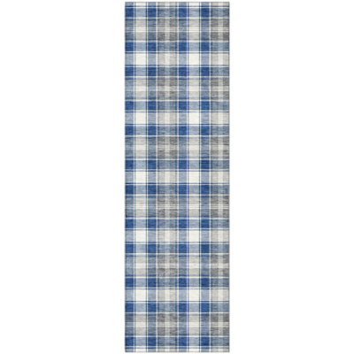 Premium Machine Washable Dockside AMF1817 Christmas Plaid Rug