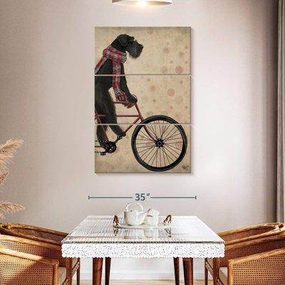 Schnauzer à vélo noir