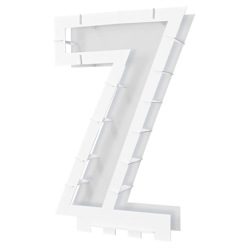 Balloon Mosaic Number "7" Frame