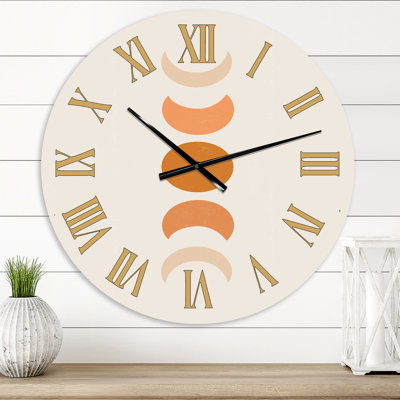 Minimalist Moon Phases - Horloge murale moderne