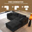 Boneless LoveSeat Cloud Modular Sectional Couch,78.7"W Corduroy Sofa with Ottoman,3-Piece No Assembly Required Boneless Couch-1812752061-1812752065