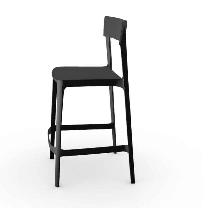 Skin Stackable Stool by Archirivolto, Matte Black