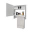 Armoire de salle de bain avec barre à serviettes et miroir inclus - Support mural blanc et moderne