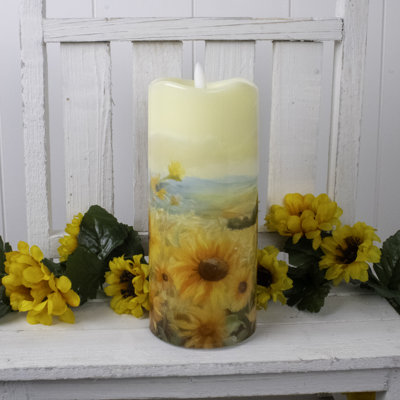 Sunflower Bliss Fiber Optic Candle