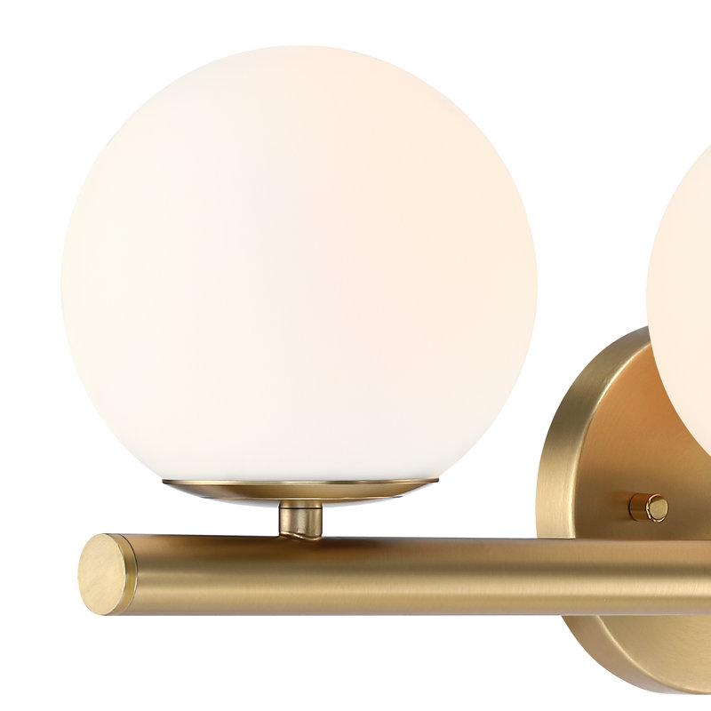 Éclairage pour meuble-lavabo 3 lumières Folgert, Or brossé