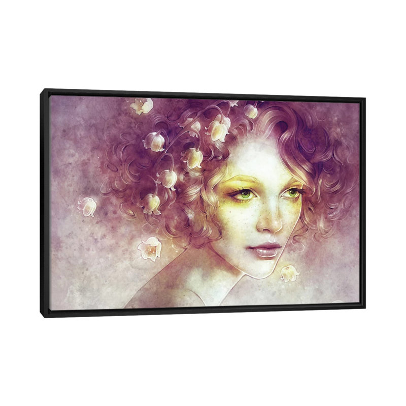" May " by Anna Dittmann, 18" H x 26" W x 1.5" D, Black Framed Canvas, No Mat