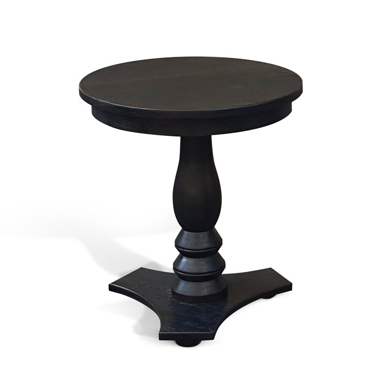 Table de bout à piédestal Abouaber, Noir