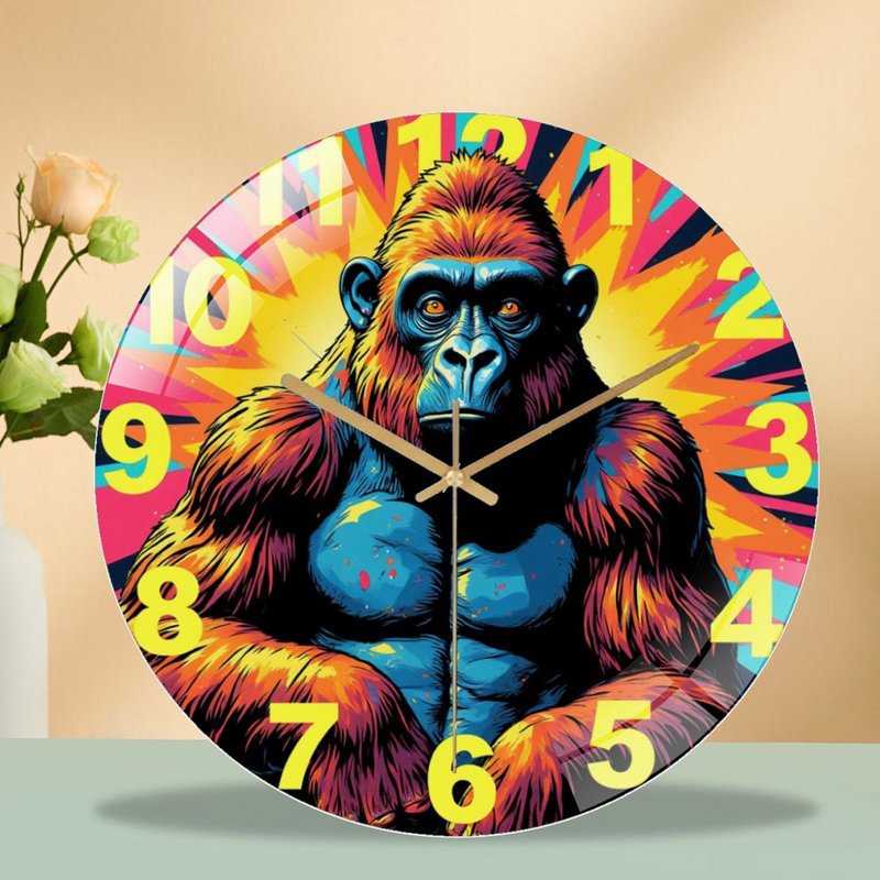 Horloge murale Vibrant Gorilla