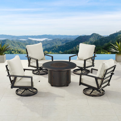 Fredrich 4 - Person Patio Conversation Set with Cushions