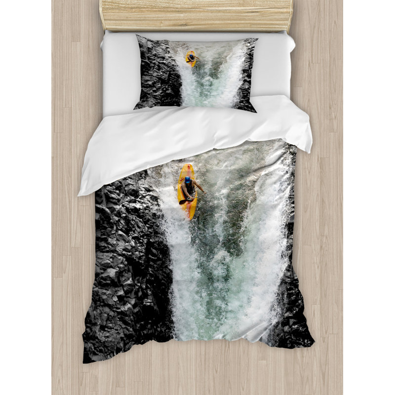 Rustic Polyester Duvet Cover, Twin Duvet Cover + 1 Standard Sham